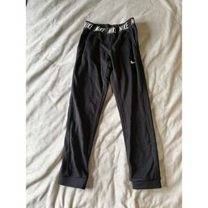 Nike Dri-FIT Girls Black Joggers Branded Waistband Sweatpants Size L Large